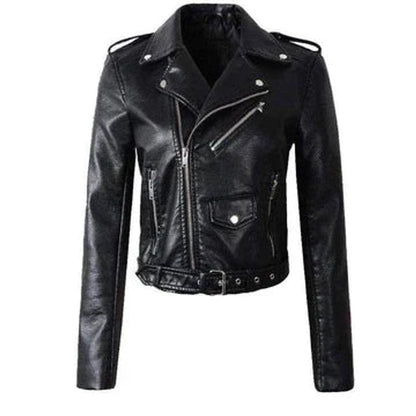 Rachele, Giacca Biker Corta con Cintura