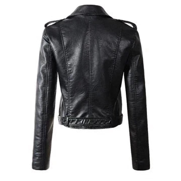 Rachele, Giacca Biker Corta con Cintura
