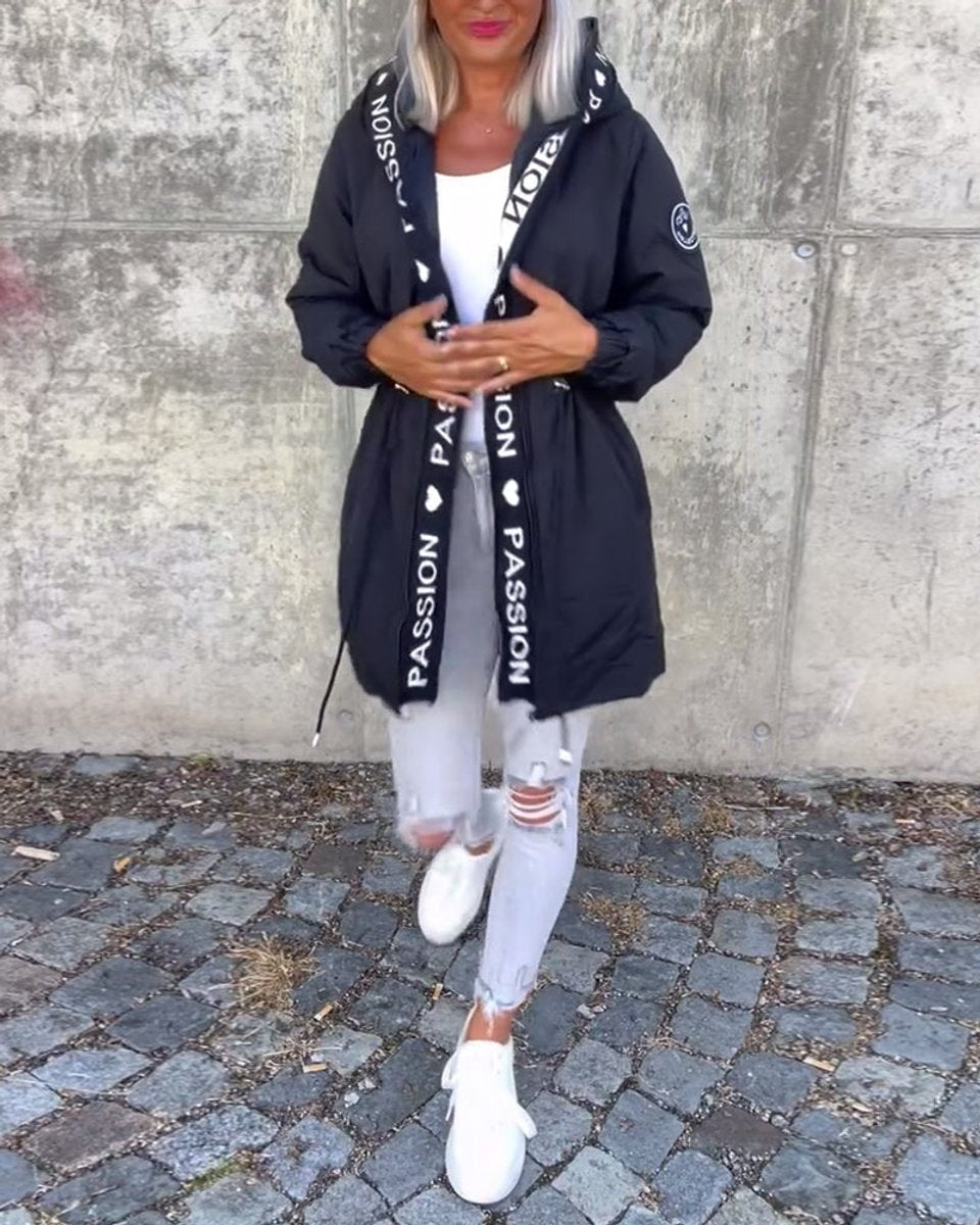 Camilla, Parka Midi con Cappuccio e Coulisse