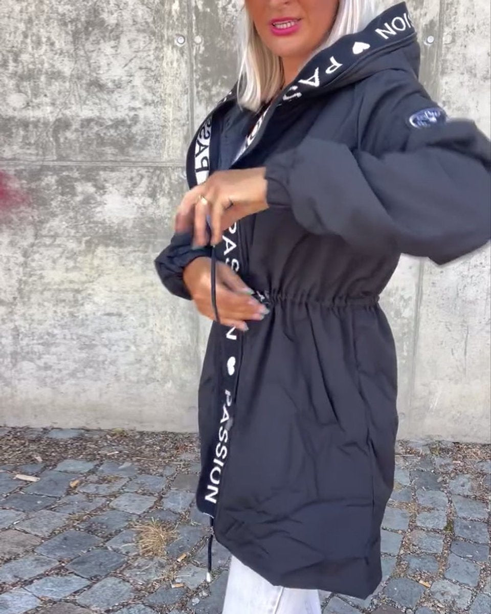 Camilla, Parka Midi con Cappuccio e Coulisse