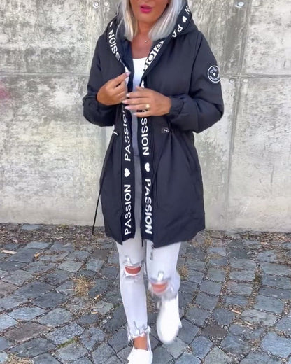 Camilla, Parka Midi con Cappuccio e Coulisse