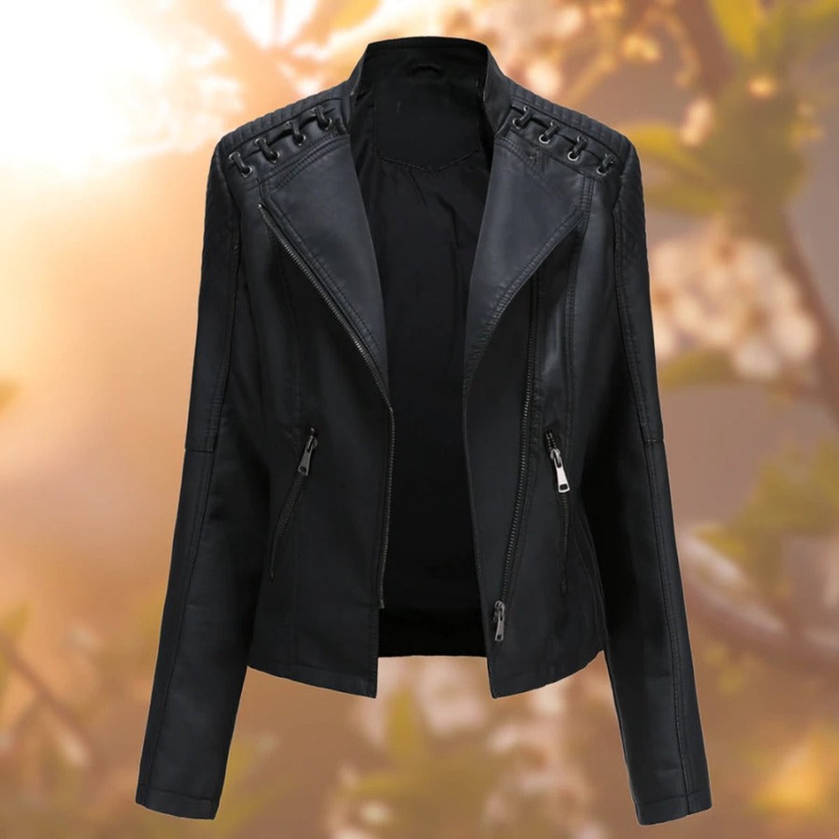 Valentina, Giacca Stile Biker con Zip