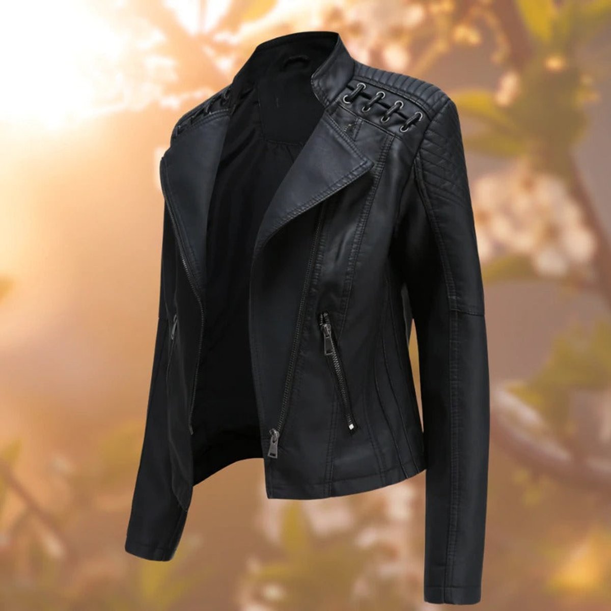 Valentina, Giacca Stile Biker con Zip
