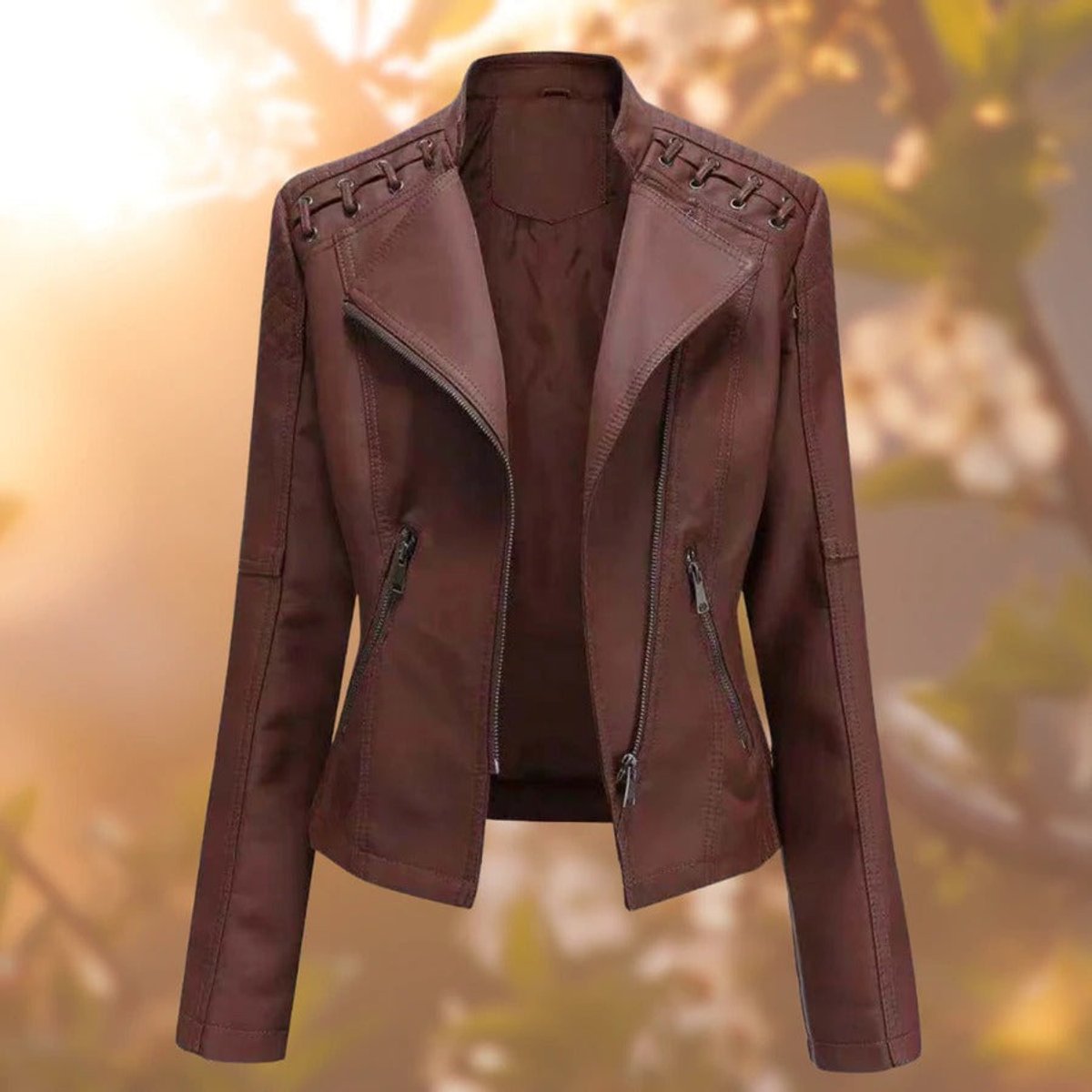Valentina, Giacca Stile Biker con Zip