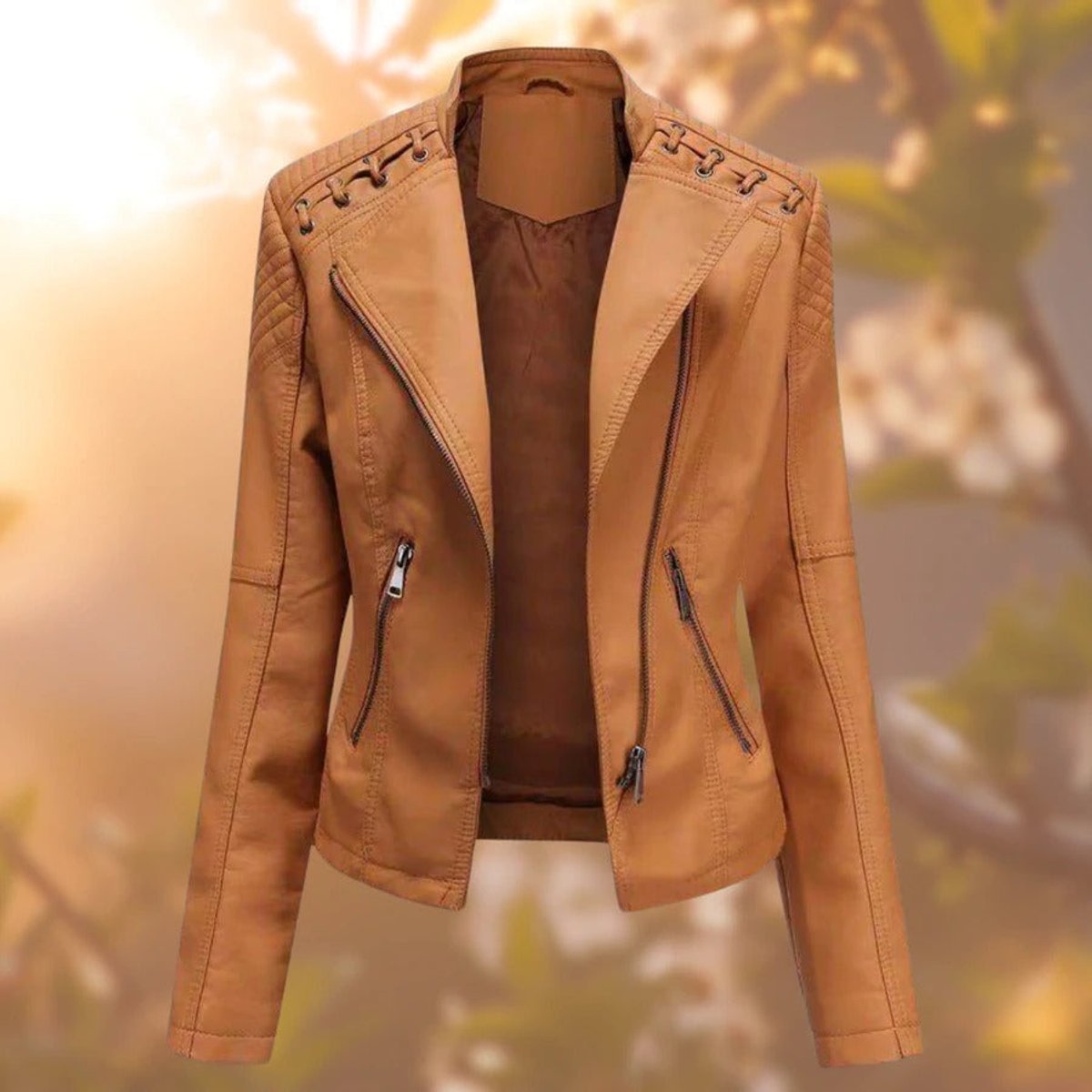 Valentina, Giacca Stile Biker con Zip