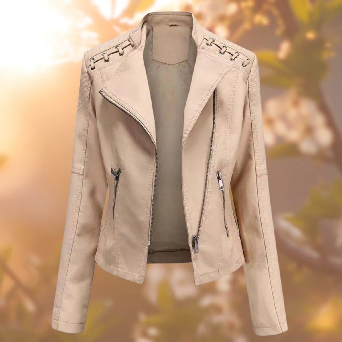 Valentina, Giacca Stile Biker con Zip