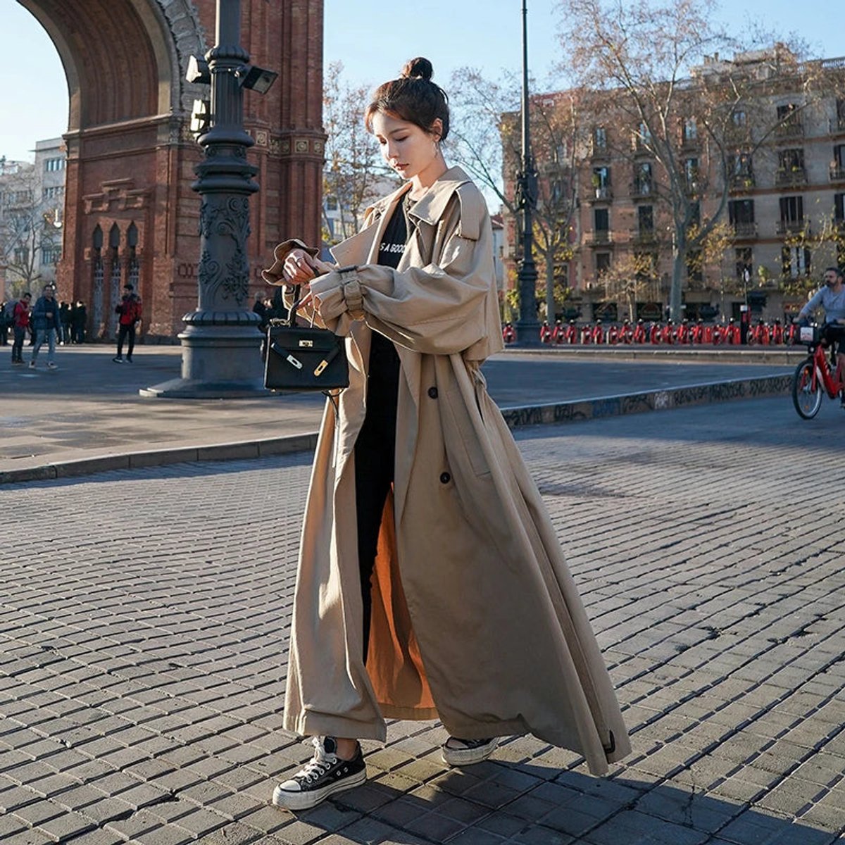 Lena, Trench Lungo Oversize Doppiopetto