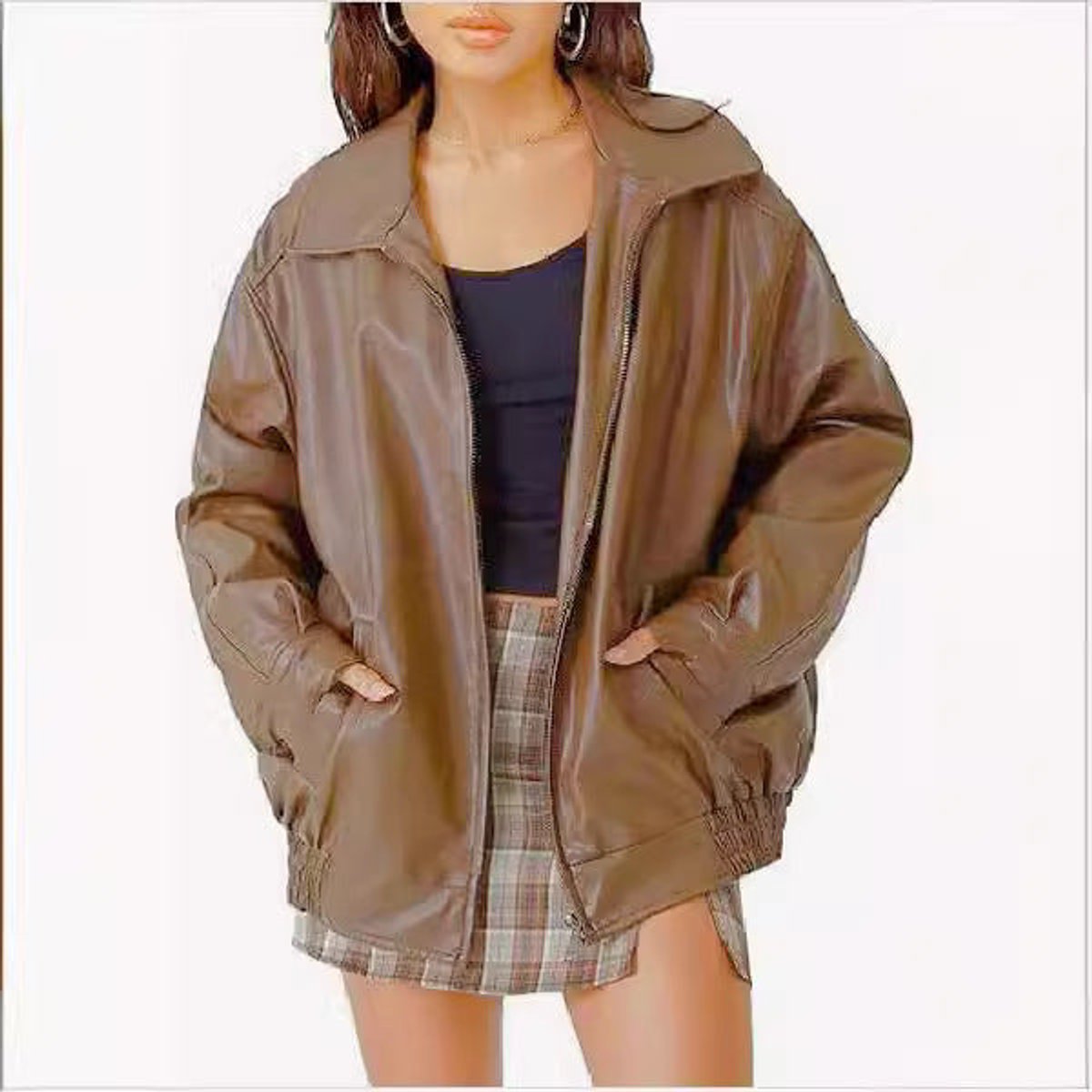 Nicoletta, Bomber con Zip e Taglio Rilassato