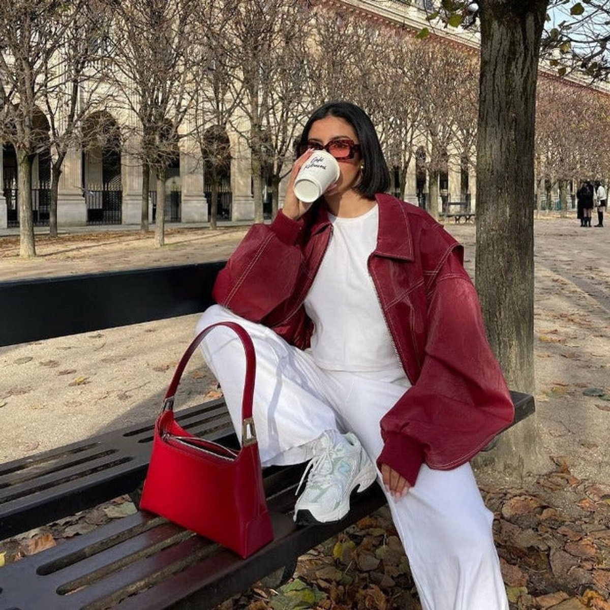 Renata, Bomber Oversize con Cuciture a Contrasto