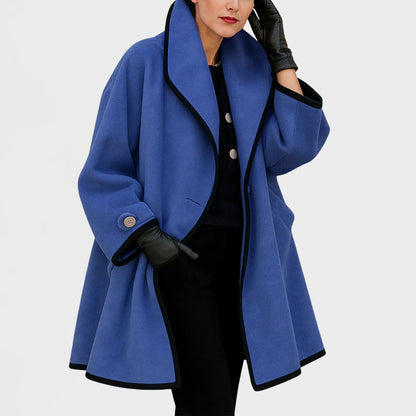Flora — Cappotto Oversize con Bordi a Contrasto