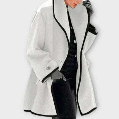 Flora — Cappotto Oversize con Bordi a Contrasto