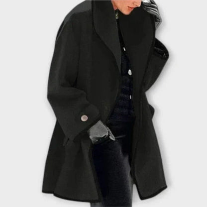 Flora — Cappotto Oversize con Bordi a Contrasto