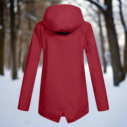 Lorena, Giacca Lunga con Cappuccio e Zip