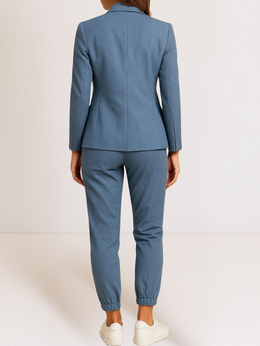 Zelmira, completo blazer e pantaloni alla caviglia, dettaglio